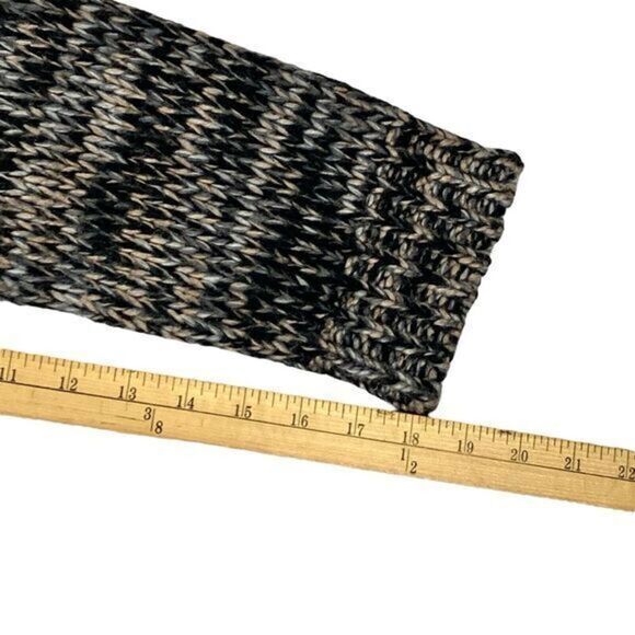 Cupio Chunky Knit Sweater Womens Size X-Large Color Block Gray Black Hi-Lo Hem - Picture 15 of 16